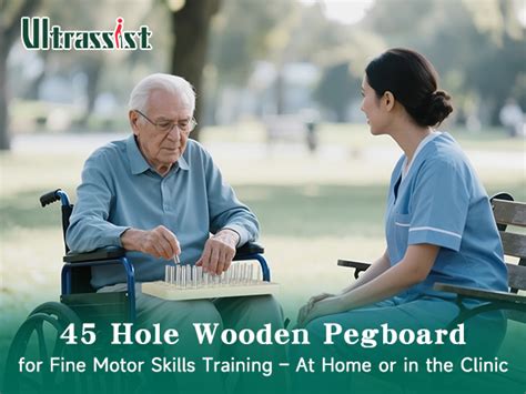 Ultrassist 45 Hole Wooden Pegboard For Occupational Therapy Fine Motor ...