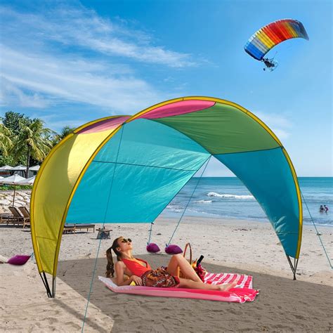 Amazon.com: Upgraded - Patented Design Beach Tent 10.5' x 11.5' Fits 4 ...