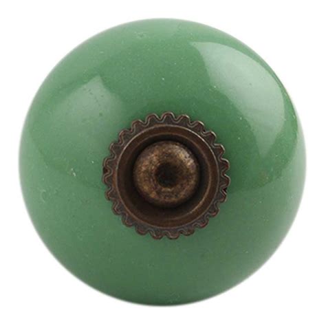 Solid Pea Green Antique Fitting Ceramic Dresser Knob