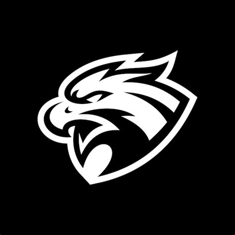 Eagle hoofd mascot logo ontwerp, falcon of hawk badge embleem vector ...