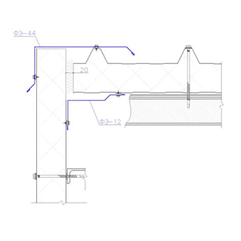 BIM objects - Free download! Shaped profile for sandwich panels SP-44 ...