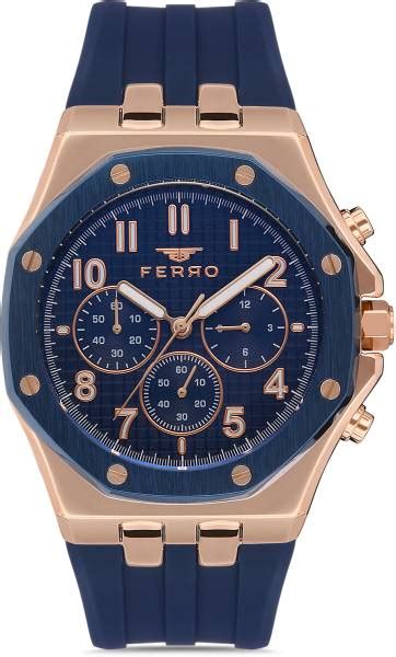 Ferro FM11307D-T Vita Chronograph Blue Round Dial Analog Watch - For ...