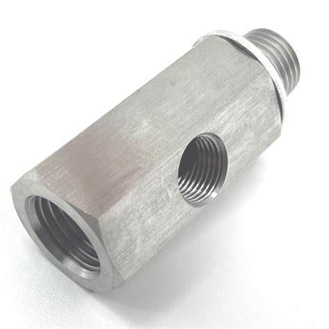 Stainless Steel 1/4 NPT Female to 1/4 NPT Male with 1/8 NPT Port ...