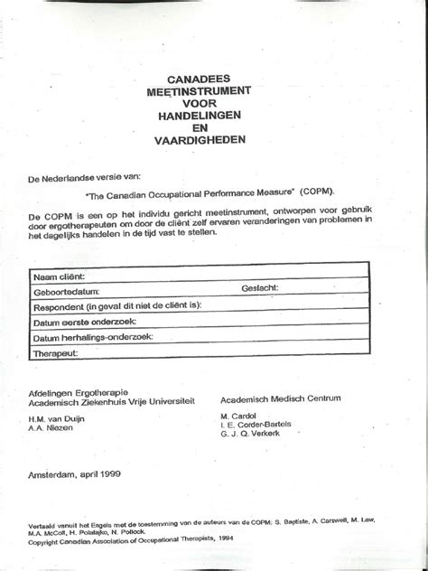 Copm Assessment Forms 的图像结果