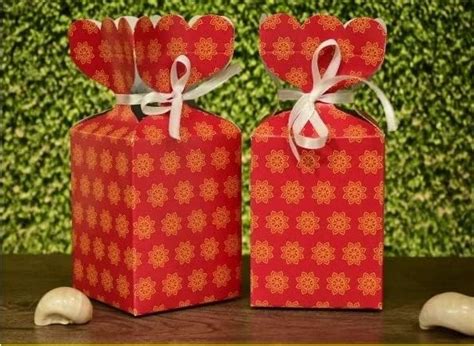TOYXE Multi Purpose Gift Wrapping Boxes Printed Rangoli Red Pack of 25 ...