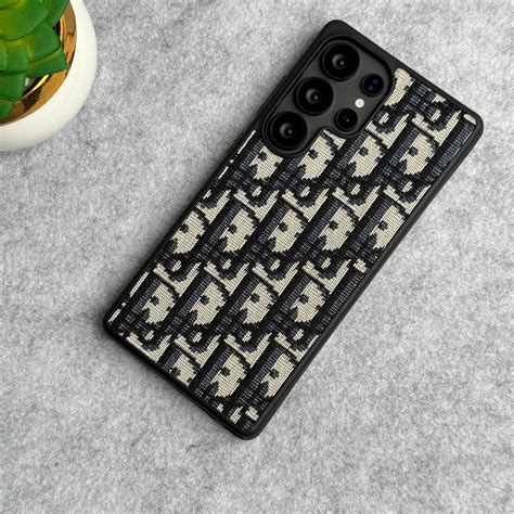 Samsung Galaxy S24 Ultra Luxury Brand CD Embroidery Cover (Black) – FRATO
