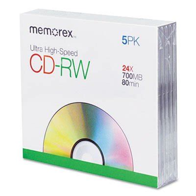 Memorex Ultra High Speed CD-RW 5 Pack - 24X : Amazon.in: Computers ...