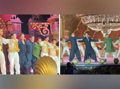 SRK, Salman, Aamir groove to 'Naatu Naatu' song on Day 2 of Anant ...