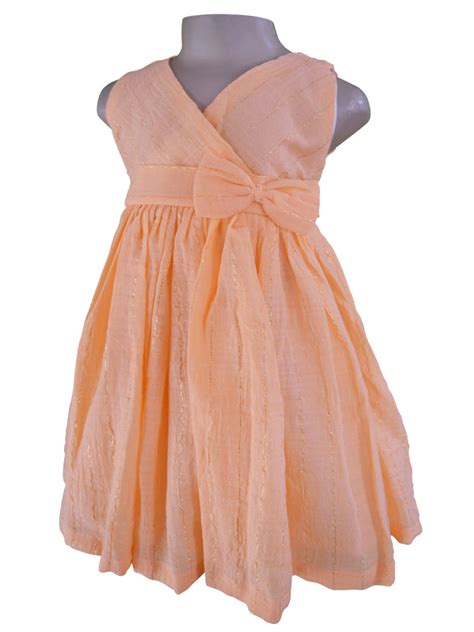 Dress for Girls | Faye Peach V-Neck Dress - faye