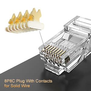 CableCreation Cat 6a RJ45 Connector, 100Pack Ethernet Cable RJ45 Ends ...