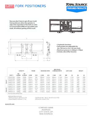 Fillable Online Fork Positioners Fax Email Print - pdfFiller
