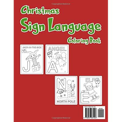 Christmas Sign Language Coloring Book: Xmas Alphabet | Ubuy India