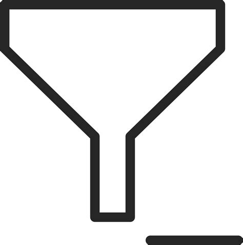 Clear, filter vector icon. Multimedia minimalist outline vector icon ...