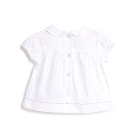 Chicco Girls White Cotton Top White - Top – Chicco India