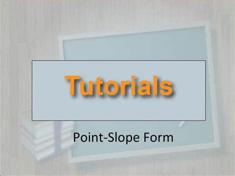 Point-Slope Form Tutorial 的图像结果