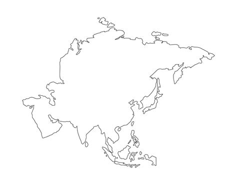 Asia Map Outline 的图像结果