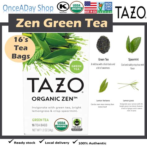 TAZO, Organic Zen Green Tea (spearmint tea, lemon verbena tea ...