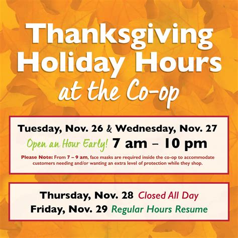 Thanksgiving Week Hours