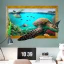 Ampire 87.5 cm Wall Stickers 3D Turtle Sea Creatures Window Art Real ...