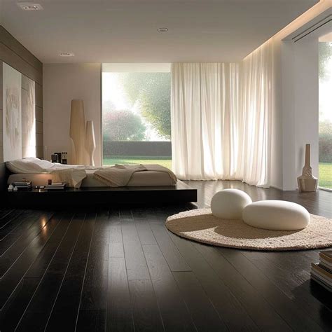 10+ Sophisticated Bedroom Designs with Elegant Dark Wood Floors