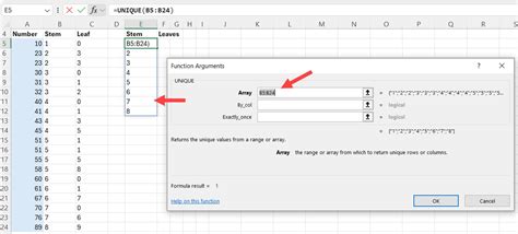 Stem Leaf Chart in Excel using dynamic arrays • AuditExcel.co.za