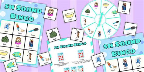 Final 'Sh' Sound Spinner Bingo (teacher made) - Twinkl
