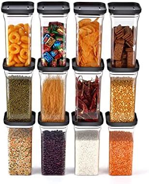 Buy Homemet 1100 ML Square Air Tight Containers for Kitchen Storage Set ...