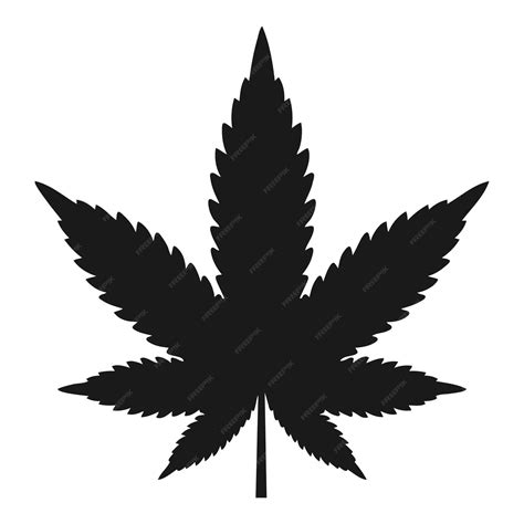 Premium Vector | Marijuana cannabis leaf icon
