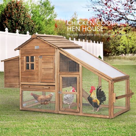 DEStar 70 Inch Movable Fir Wood Chicken Coop India | Ubuy