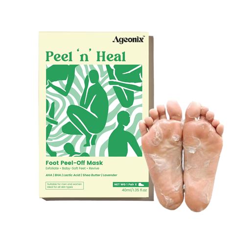 Buy Peel and Heel AHA BHA Foot Peel Mask for Soft, Smooth Feet - Ageonix
