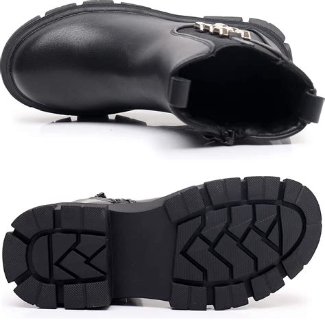 Buy Apakowa Kids Little Big Girls Bettyy Fashion Combat Ankle Boots ...