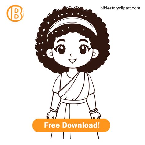 Zipporah Coloring Page - Bible Story Clipart - who was zipporah in the bible