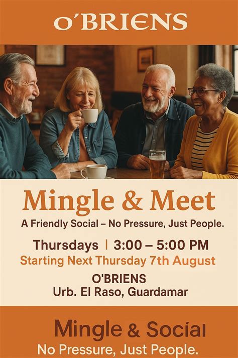 🧡 Mingle & Meet – A Friendly Social at O’Briens Bar & Restaurant El ...