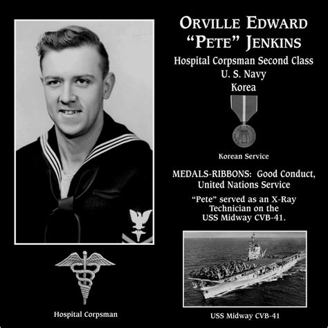 Petty Officer Second Class Orville Edward "Pete" Jenkins | Mt. Soledad ...