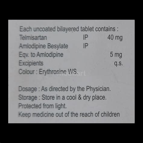 TELMIPIL AM 40MG TABLET 10'S Price, Uses, Side Effects & Substitutes ...