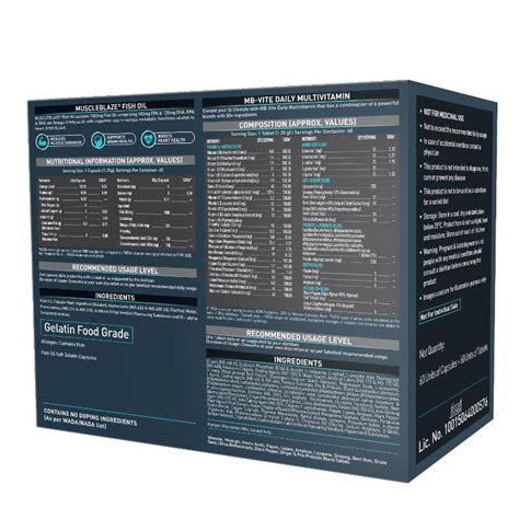 Buy MuscleBlaze Mb- Vite & Fish Oil 1000mg Tablets Combo Pack Online