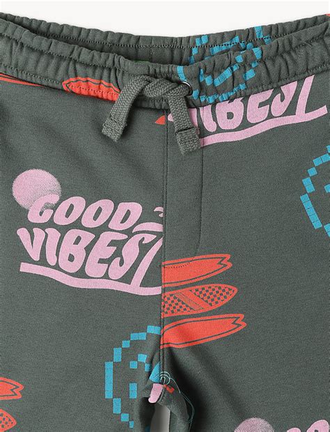 Cotton Mix Regular Fit Printed Shorts