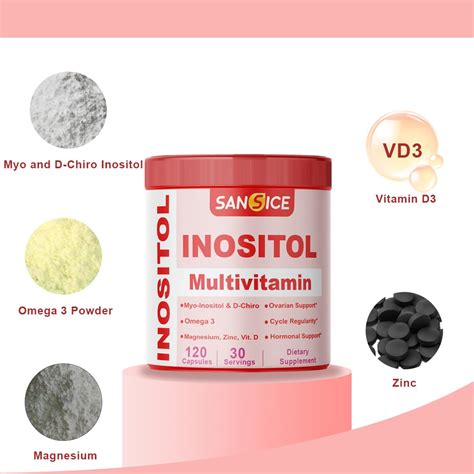 Buy SANSICE Inositol Multivitamin Capsules, 2000mg Myo-Inositol & 50mg ...