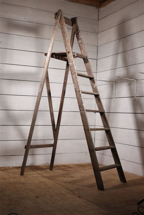 Wooden A Frame Ladder Stehleiter Werner (Holz) Beidseitig Begehbar