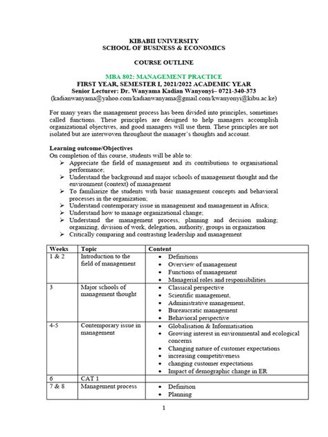 Image result for Business Management Course Outline