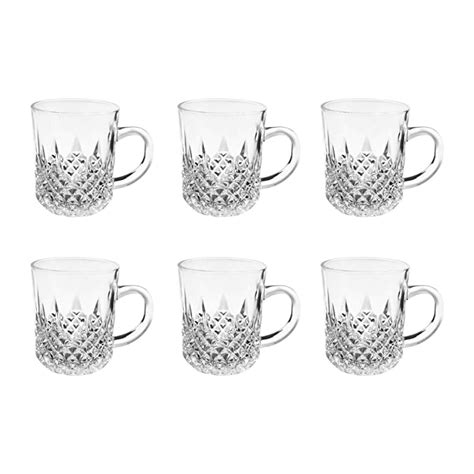 Treo by Milton Crystal Mug - 224 ml | Set of 6 Pcs – Rasoi Shop