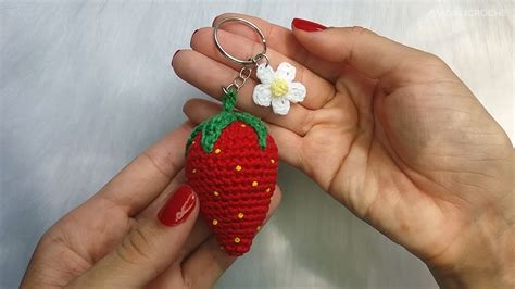 Image result for Crochet Keychain Tutorial Flower