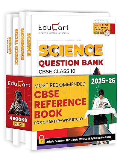 Educart CBSE Question Bank Class 10 Bundle - Science, Mathematics ...