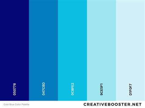 Cool Blue Color Palette | Blue colour palette, Blue color meaning ...