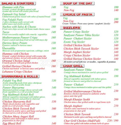 Menu at A one bakery and general store, Mumbai, New Link Rd