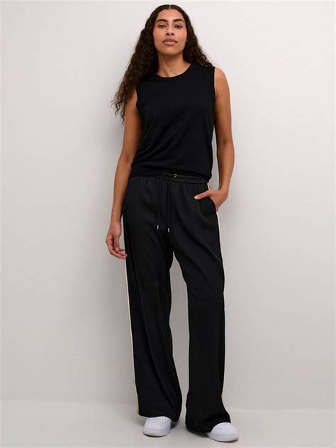 KAFFE Lizza Sleeveless Knit Top, Black Deep