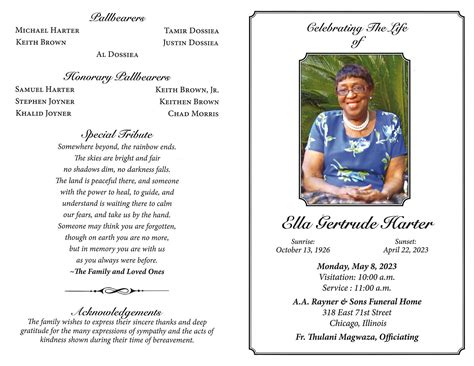 Ella G Harter Obituary | AA Rayner and Sons Funeral Homes