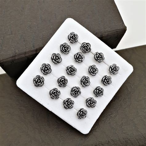 Pure Silver Rose Design Nosepin – Rajesh Jewels