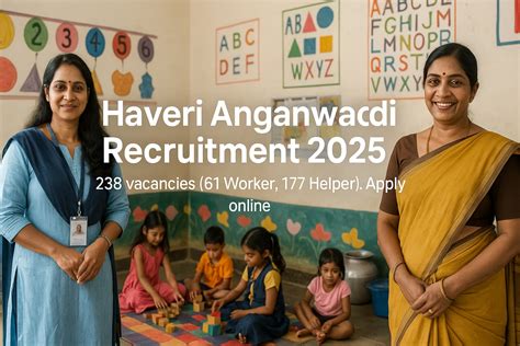 Haveri Anganwadi Recruitment 2025 – 238 Posts | Apply Online