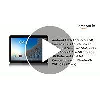 Buy Android Tablet 10 inch 2.5D Curved Glass Touch Screen with Dual Sim ...
